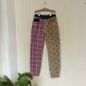 Vibrant Patchwork Plaid Pants